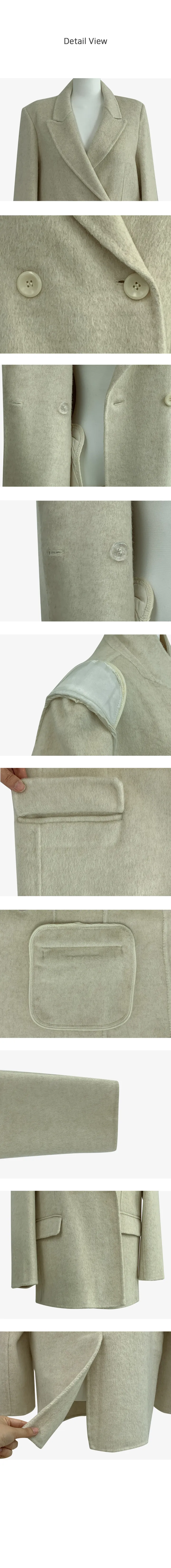 [wool70%🤎클래식무드] 모직 헤링본 핸드메이드 하프코트 자켓 반코트 아우터 절개 트임 코트 고퀄리티 루즈핏 봄 간절기 데이트룩 개강룩 4COL 상세 이미지 61