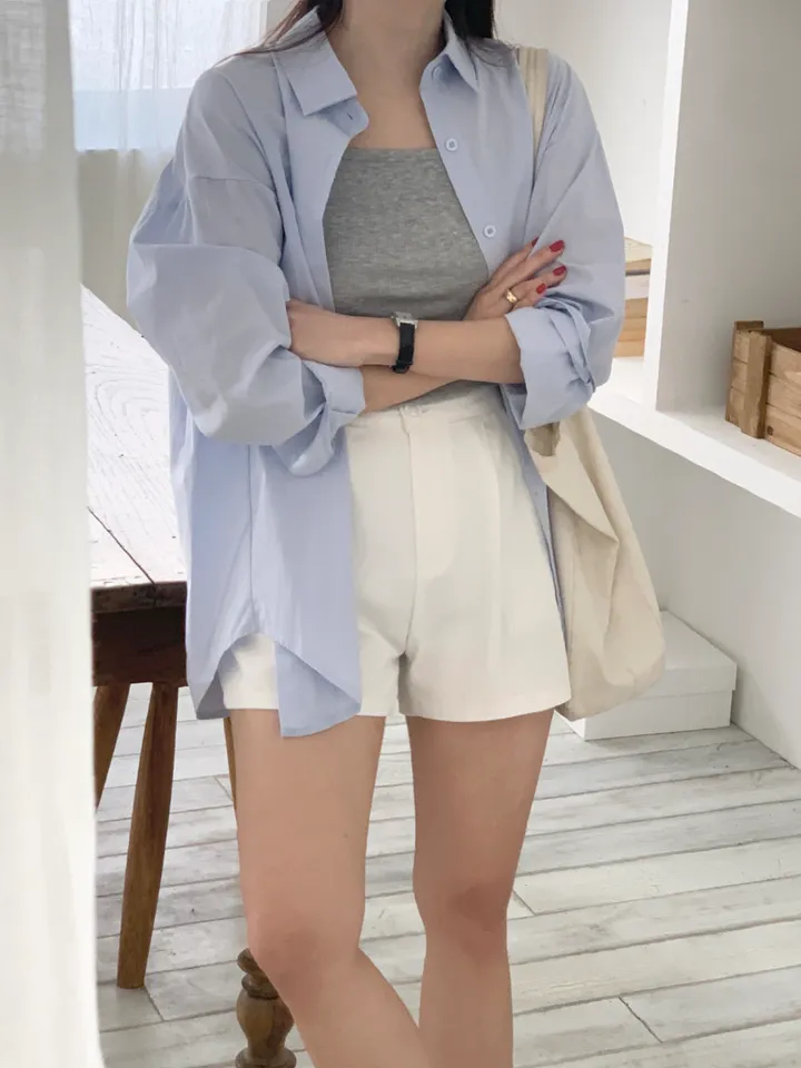 [주문폭주/당일출고] 루즈핏 파스텔 코튼 셔츠 남방 5col 봄셔츠 여름셔츠 가을셔츠 상세 이미지 55