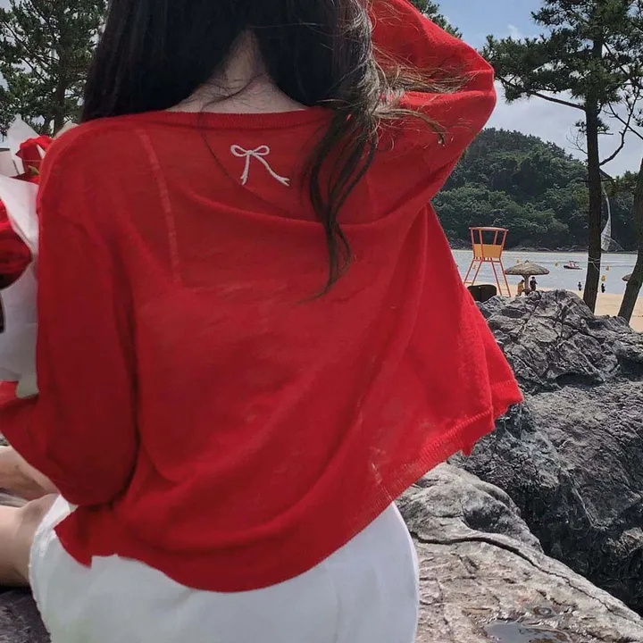 [재진행❤️/주문폭주]러블리 한도초과, 리본 자수 라운드넥 니트 가디건 상세 이미지 23