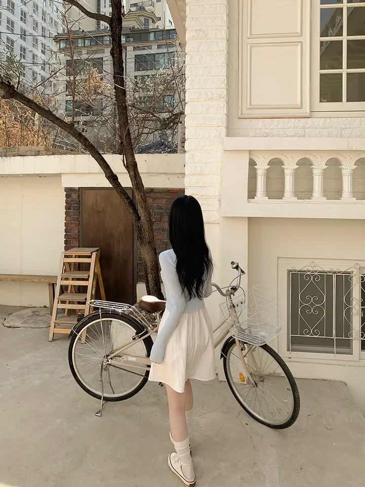 [고퀄!청순여리핏🤍] 러블리색감~ 파스텔 허리잘록 골지 슬림핏 봄여름 긴팔 크롭 니트가디건 소라 딸기우유 여름쿨톤 추천 벚꽃룩 상세 이미지 6