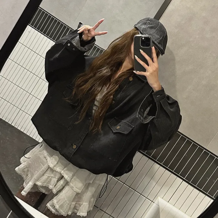 [3XL/300만뷰영상있음!]투포켓 오버핏 데님 자켓 상세 이미지 2