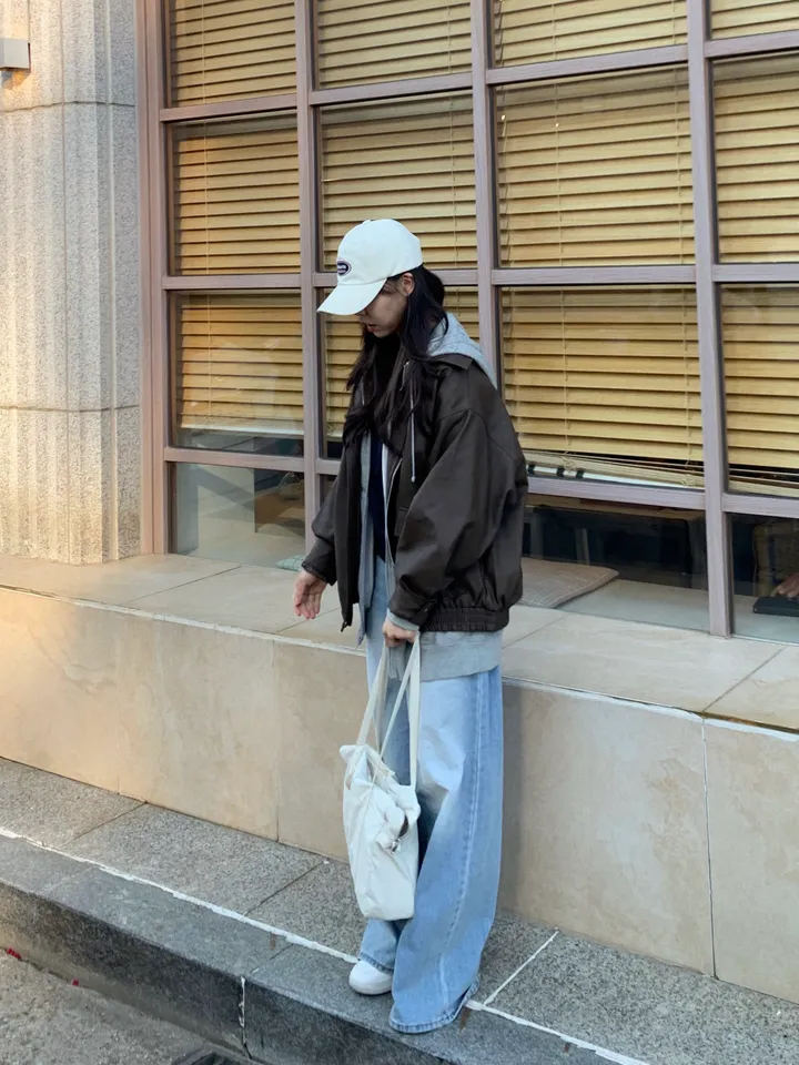 <미리 봄🌸/찐오버핏> 데이 오버핏 카라 블루종 레더자켓 - 2color 상세 이미지 27