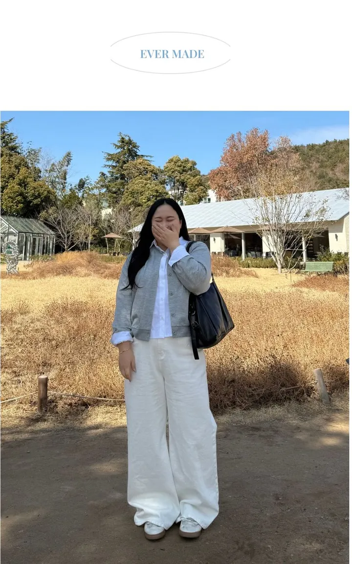 버튼 쭈리 가디건 빅사이즈 셔츠 레이어드 하기 좋은 아우터 간절기 가디건 상세 이미지 3