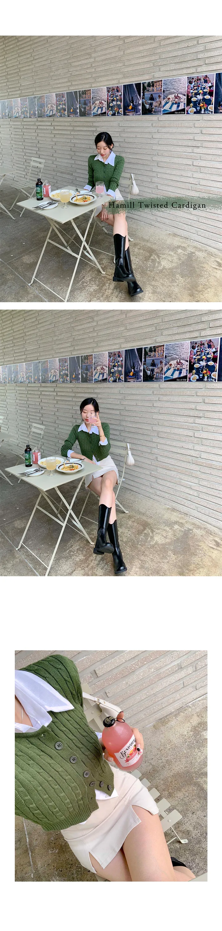 (재주문율 1000%, 리뷰극찬) 하밀 꽈배기 니트가디건 14color 상세 이미지 5