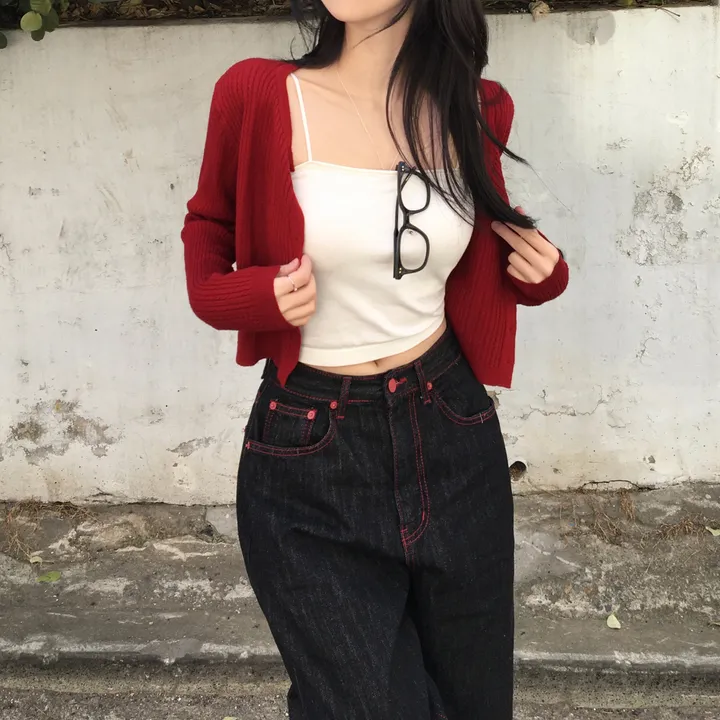 [고퀄❤️/데일리가디건] 프렌치 슬림핏 라운드 꽈배기 니트 긴팔 가디건 봄신상 간절기아우터 데일리템 레이어드 여리핏 5color 상세 이미지 3