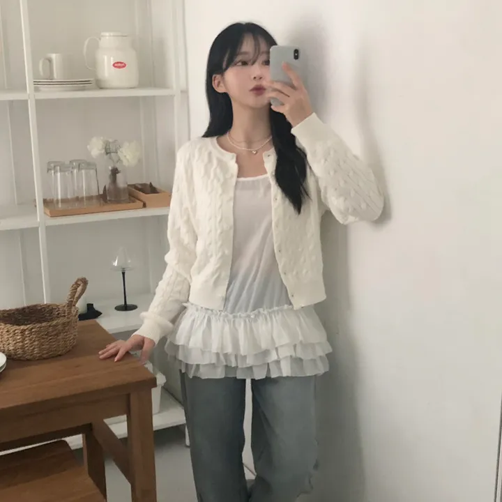 [NEW봄신상✨]데일리 라운드넥 베이직 기본 꽈배기 가디건 긴팔 9color 상세 이미지 28
