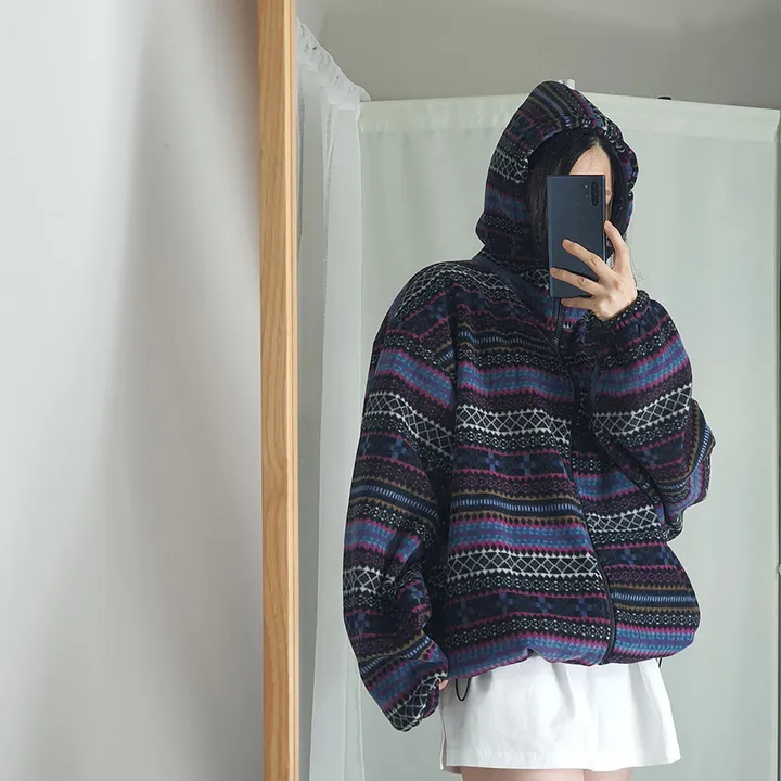 남녀공용 오버핏 파타곤 플리스 후드집업 자켓 상세 이미지 18