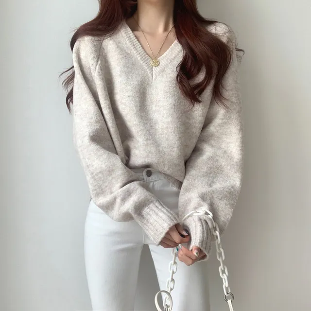 [ 무조건 소장 추천! 인기만점 ] 데일리 루즈핏 V넥 니트 상세 이미지 25