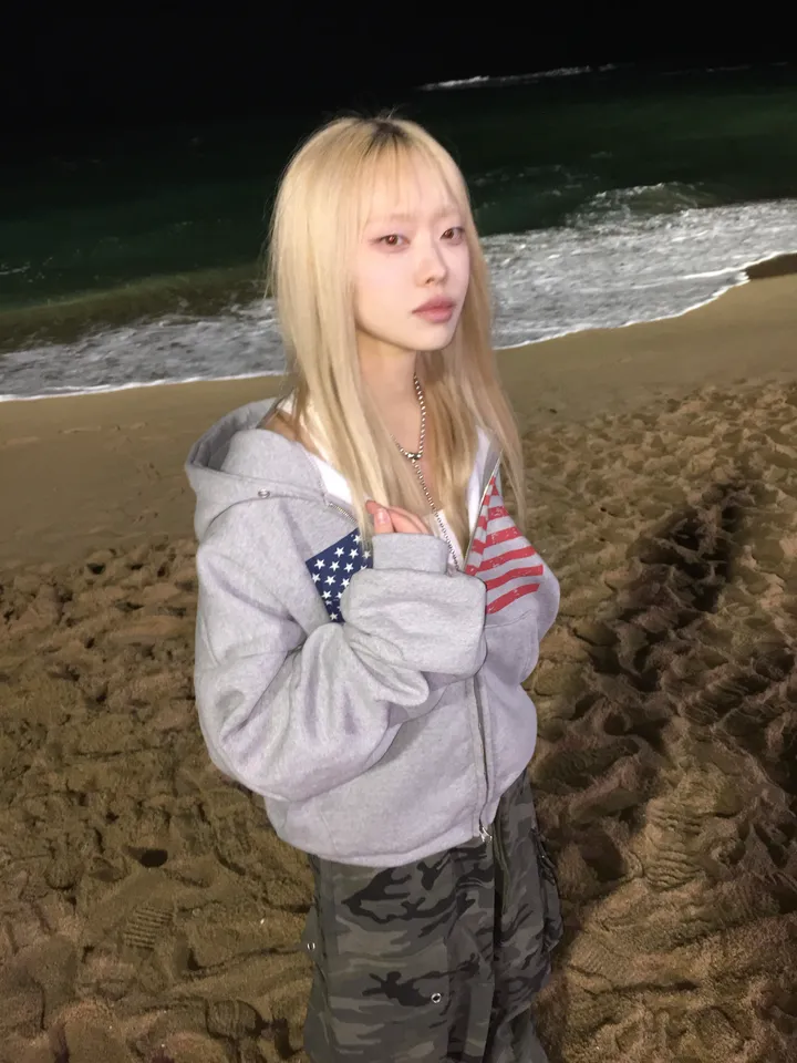 (기모ver) American flags cropped hooded zip-up [2color] 상세 이미지 14