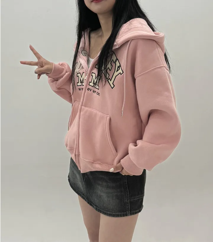 [2개묶음할인/ 캐주얼/힙한/편한] 양기모 후드 집업 자수 후드 집업 상세 이미지 15