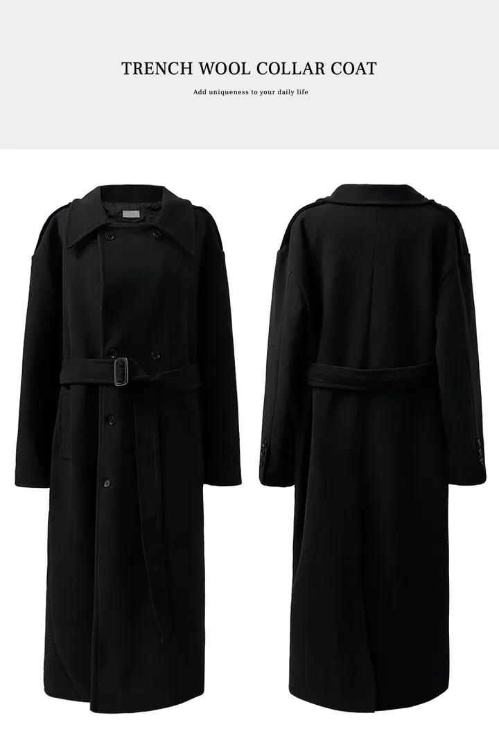 [unisex] trench wool collar coat 상세 이미지 2