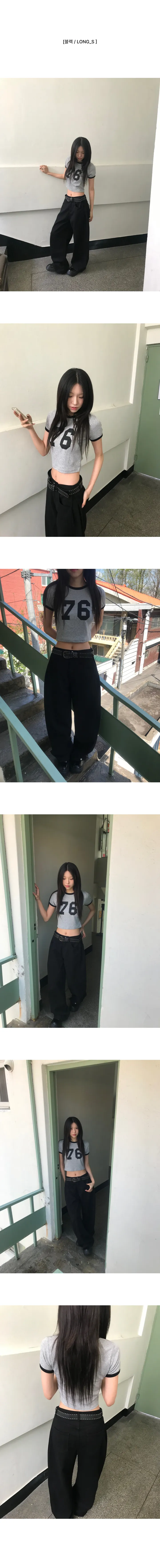 [기장선택/~2XL/사계절강추] 폴더 사이드 스냅 와이드 코튼 핀턱 팬츠 상세 이미지 11