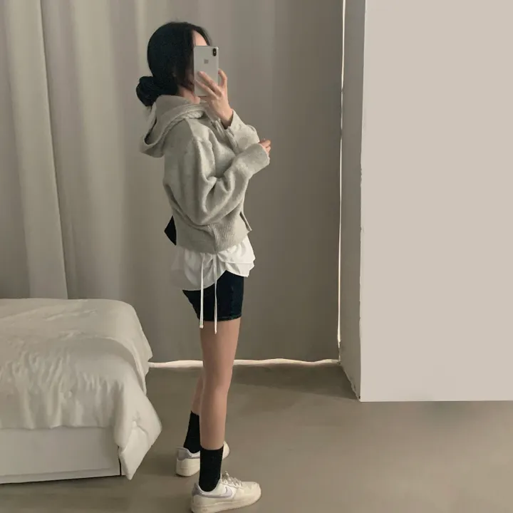 [부드러워요!/예쁨보장✨] 로아베 후드 버튼 하이넥 니트가디건 - 5color 상세 이미지 17
