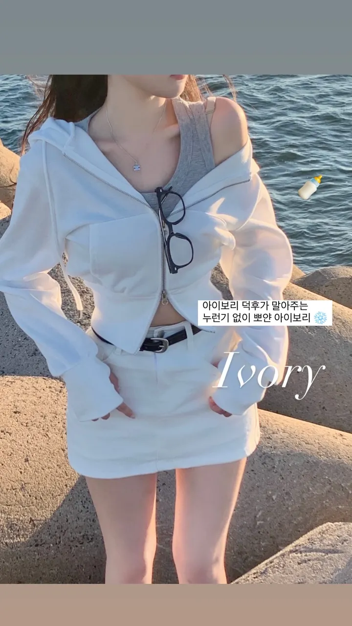 일부당일🚀 [ 자체제작/ 양기모 ] 페이지 크롭 기모 워머 후드집업 상세 이미지 38