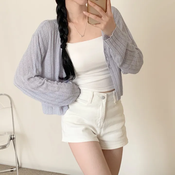 [청순여리핏🌸/살탐방지] 부클 골지 크롭 가디건 상세 이미지 12
