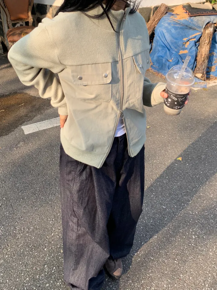 니트 나일론 집업 (2color) 상세 이미지 15