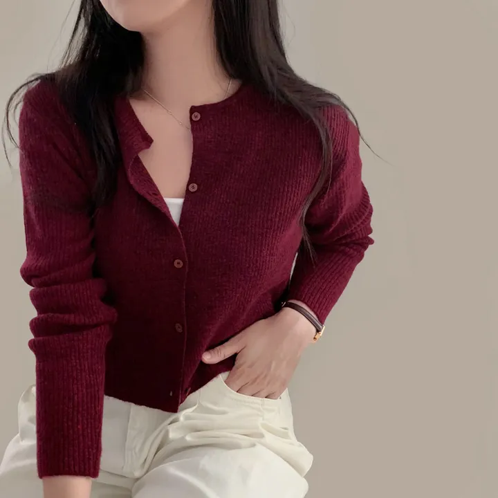 [🍇1만장 돌파!]퍼스널 로즈 캐시울 니트 가디건 - 5color 상세 이미지 16