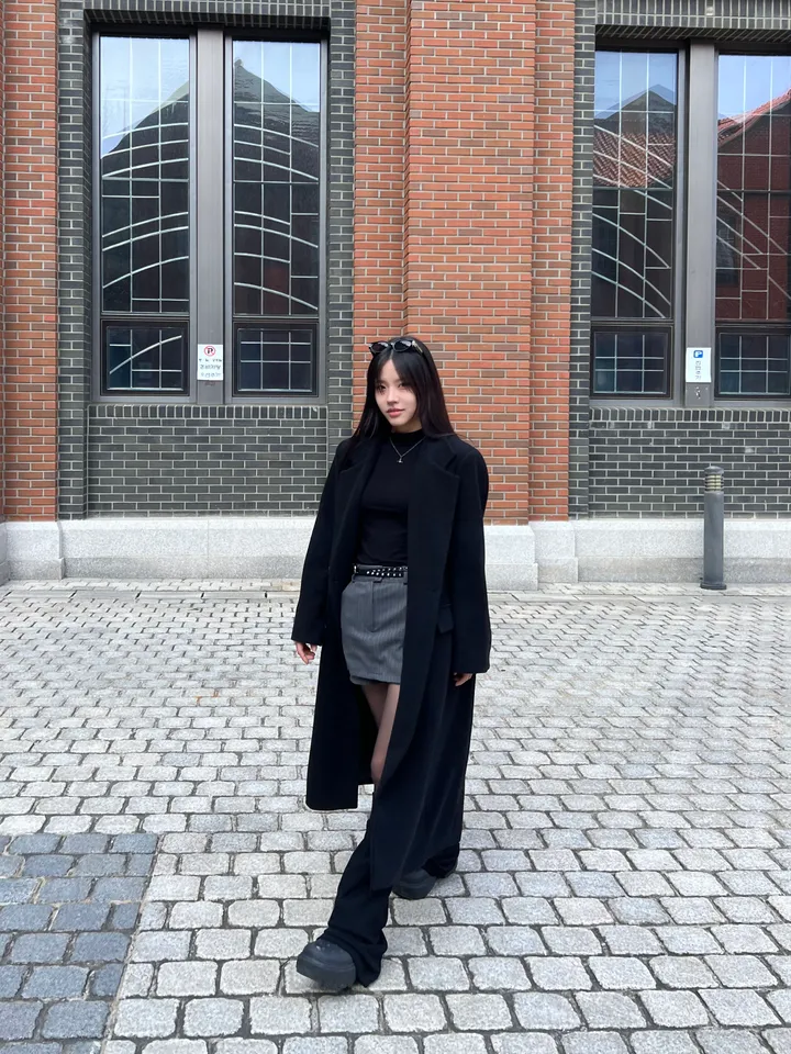 [울함유고퀄🖤] 엘리 울 더블 버튼 뒤트임 누빔 겨울 롱 코트 상세 이미지 5