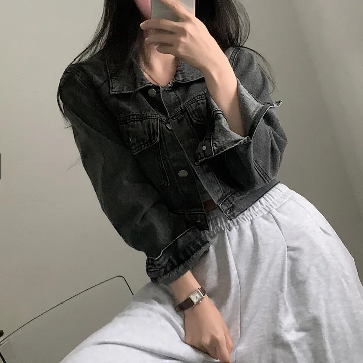 [기획/가을필수!] 퍼즐 데님 크롭 청자켓 - 2color 상세 이미지 10