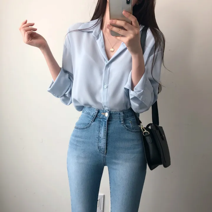(Made/색감굿-핏예쁜) 촤르르 쉬폰 찰랑 데일리 셔츠 상세 이미지 30