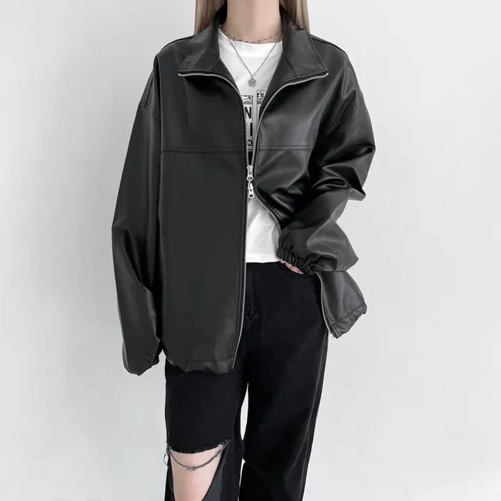 balloon leather jacket! 2col 상세 이미지 12