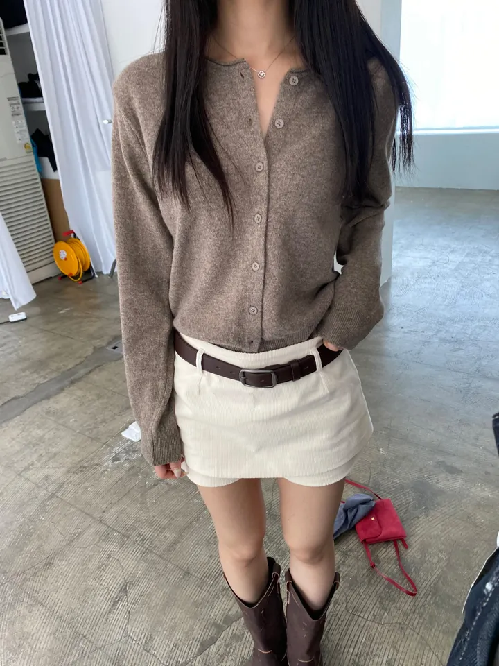 카디건 모델 착용 이미지-S1L52