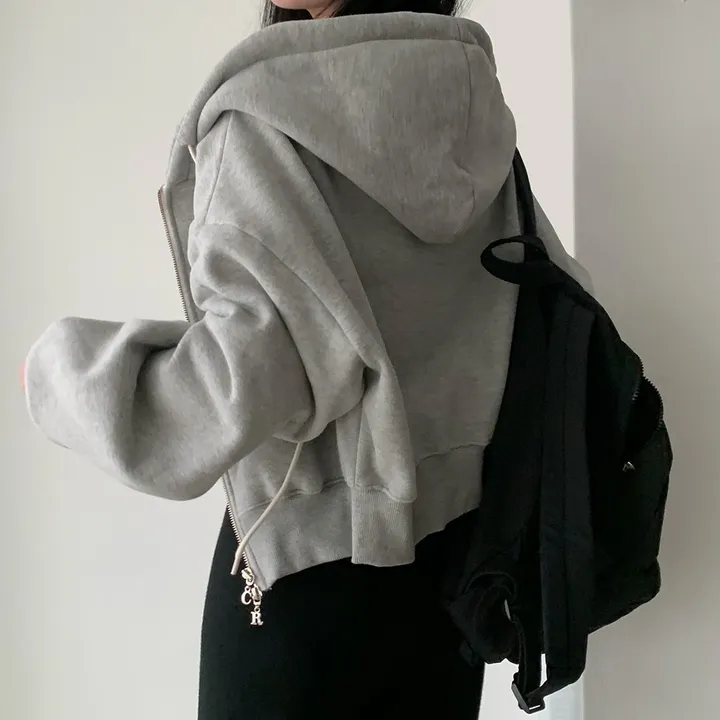 [완전인기✨/백염컬러 당일출고!] 자체제작 크치Made 꿈에 나온 핏, 투웨이 양기모 크롭 후드집업 ver 아우터 자켓 - zipup 상세 이미지 107