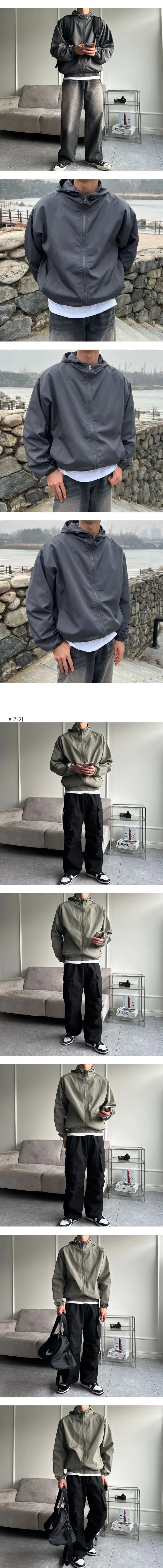[1+1할인] 환절기 경량 나일론 바람막이 자켓 봄 가을 상세 이미지 8