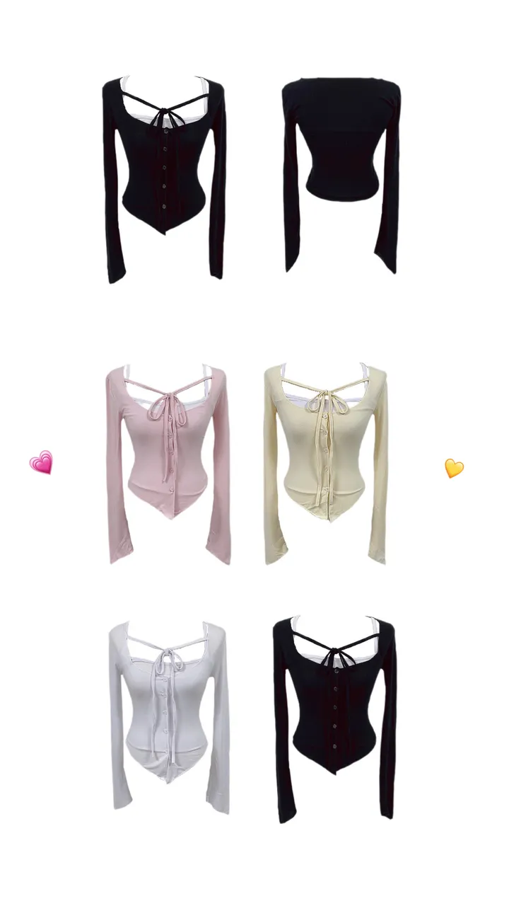 블러썸 데이트룩 러블리 청순 글램 레이어드 리본 스판 날씬핏 슬림 봄 가디건 세트 상세 이미지 14