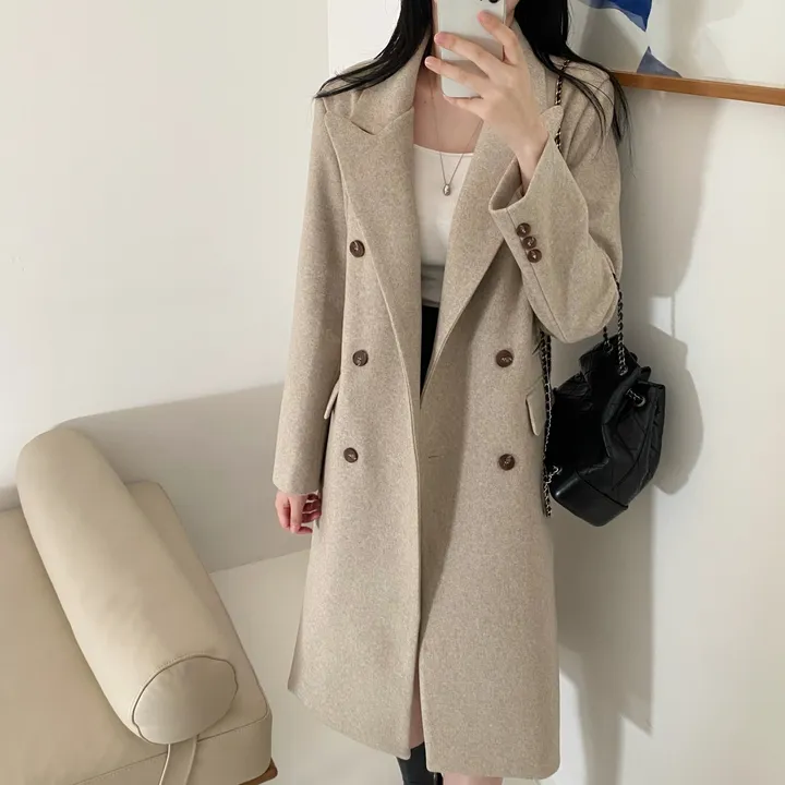 플룻 코트 봄코트 롱코트 하객룩 울코트 상세 이미지 5