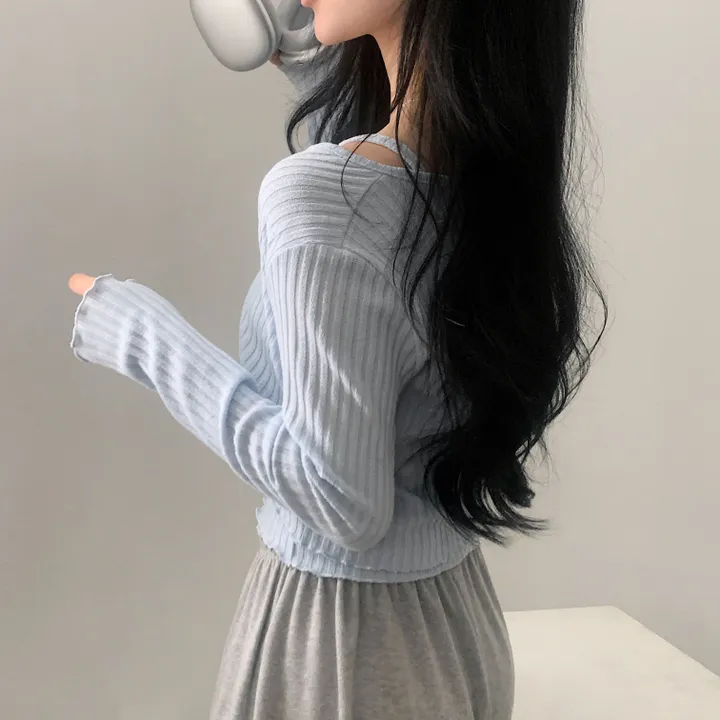 [재진행/세트가격/여리핏!] 요플레 골지 나시+크롭 니트가디건 투피스,셋업 - 5color 상세 이미지 13