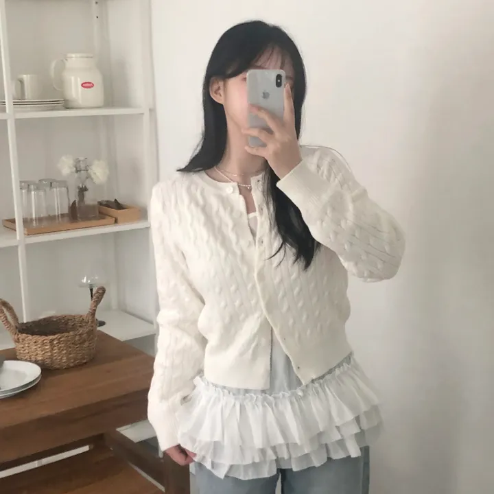 [NEW봄신상✨]데일리 라운드넥 베이직 기본 꽈배기 가디건 긴팔 9color 상세 이미지 23