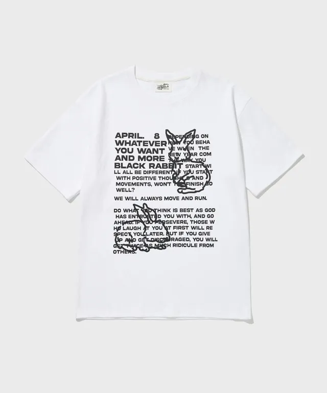 BLACK RABBIT T-SHIRT [2Color]