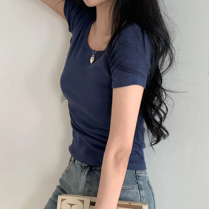 [1+1추가할인🤍/13컬러] 데일리 기본 유넥 반팔티 상세 이미지 9