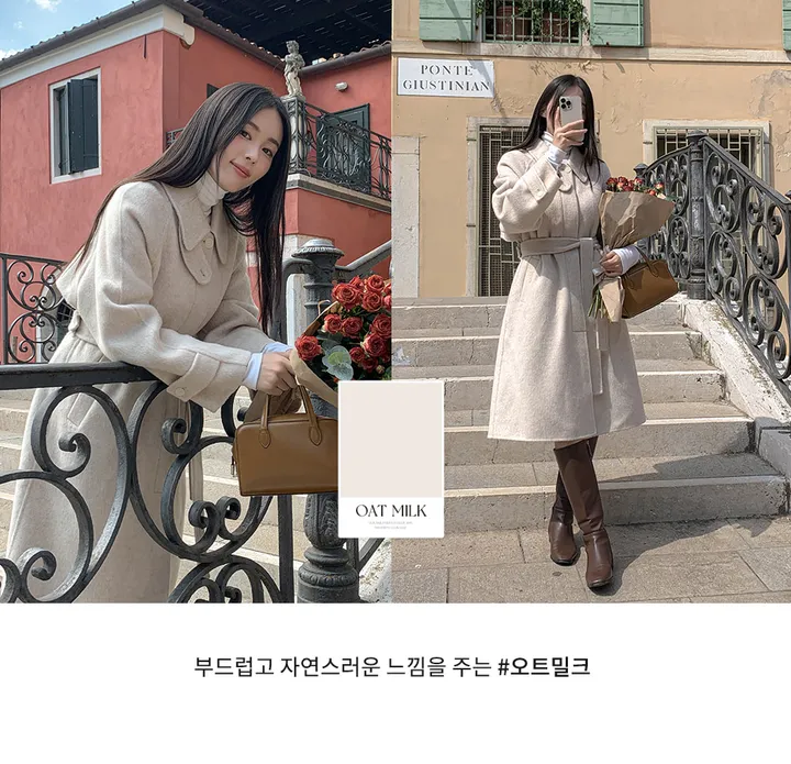 [자체제작/3천장돌파/S-L]마벨 프리미엄 히든단작 울 핸드메이드 하프 코트 상세 이미지 58
