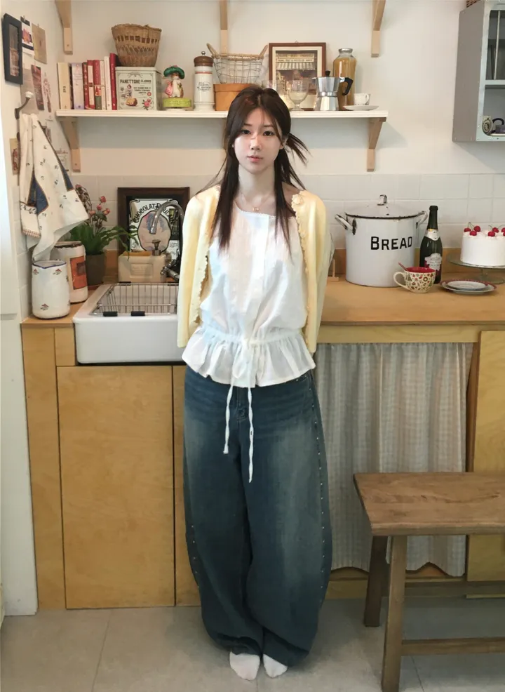[봄신상💐](5colors/파스텔색감🌈🖍️) 레이어드 펀칭 라운드넥 니트 봄 가디건 cd 상세 이미지 148