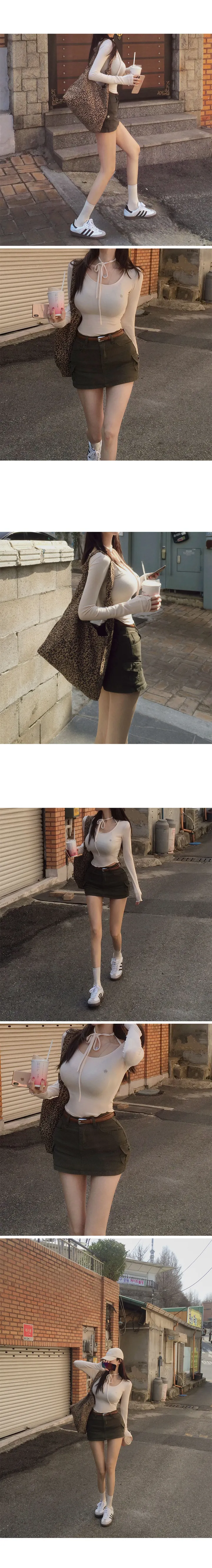 (2size)[데이트룩🌸/몸매보장] made 잔느 스트랩 굴림 긴팔티 봄신상 상세 이미지 13