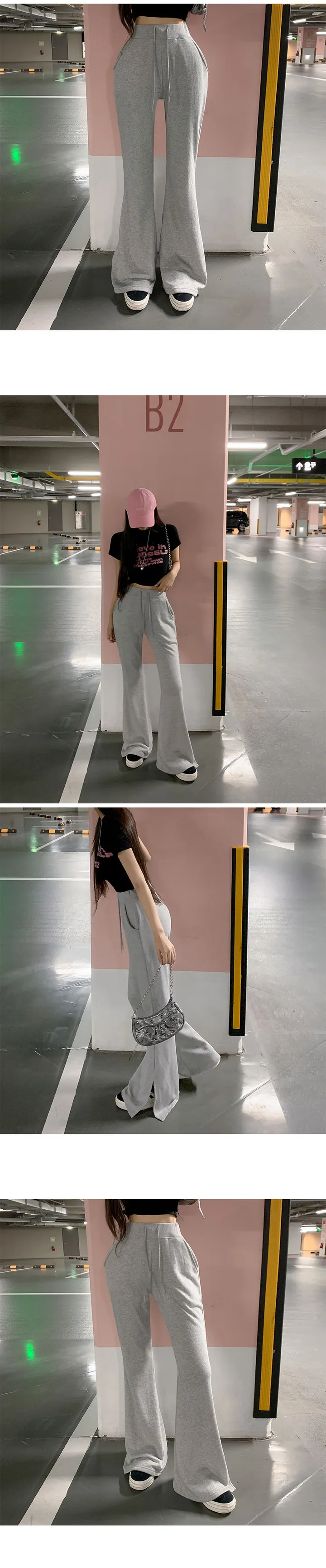 *롱기장*[골넓핏❣/롱다리핏!] 보정템 트임 트레이닝 부츠컷팬츠 롱팬츠 키큰녀 허리밴딩 옆트임 꾸안꾸 몸매보정핏 골반업 데일리 휘뚤마뚤 상세 이미지 10