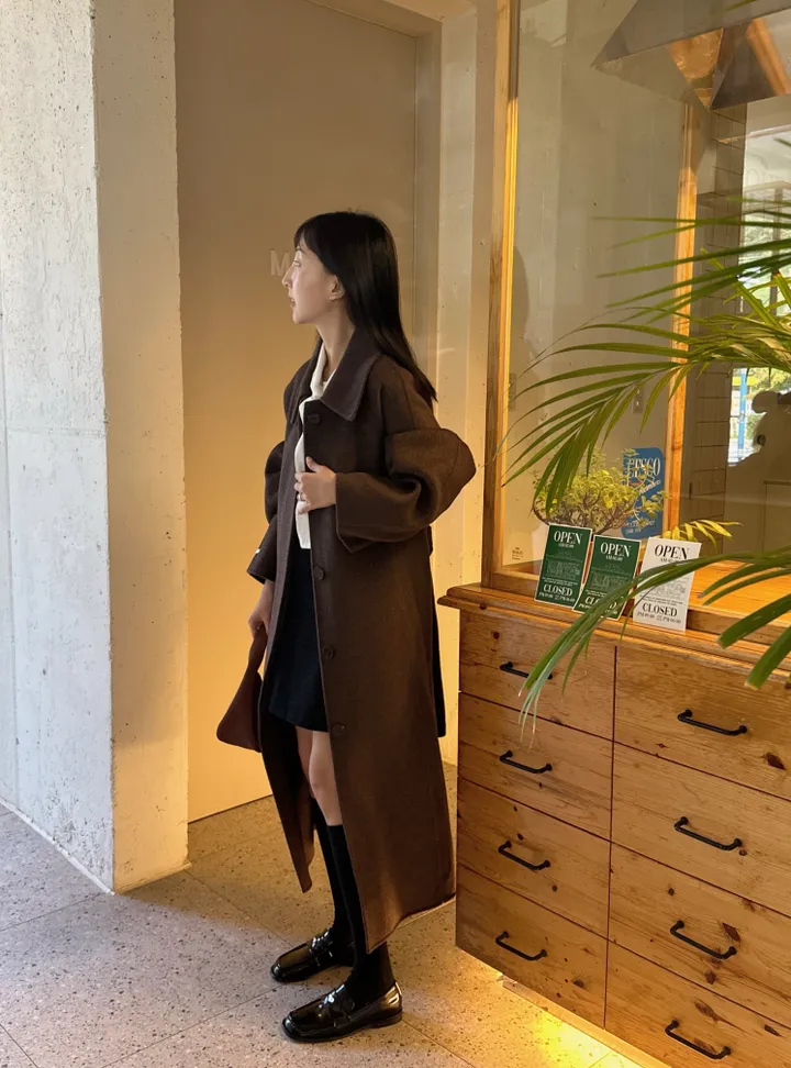 💗겨울신상/핸드메이드🛒💗 히든 핸드메이드 롱코트 (4color) 상세 이미지 2