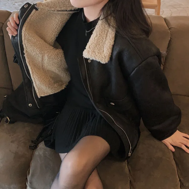 [양털안감🖤/겨울무스탕]고급빈티지무드, 소프트 스웨이드 양털 무스탕 점퍼 자켓 상세 이미지 12