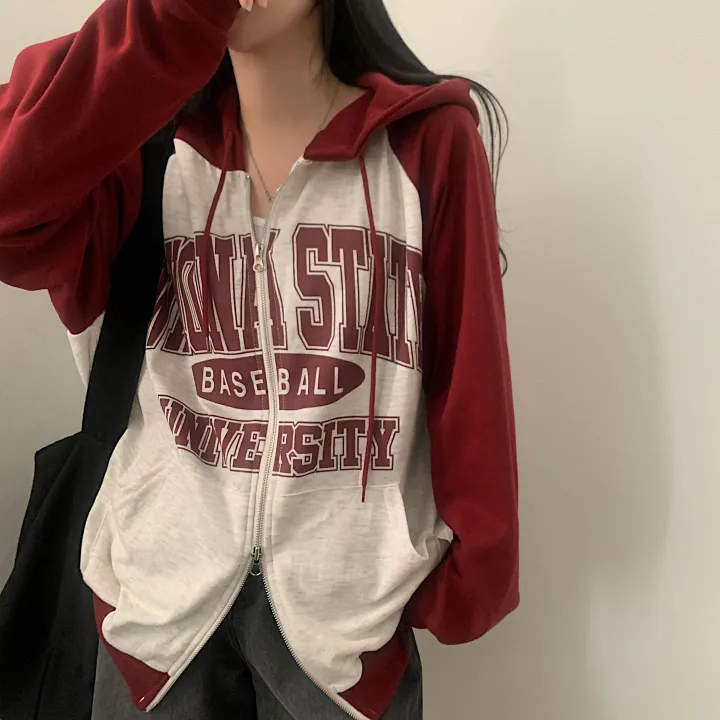 [봄아우터/오버핏🤎] 스테이 레터링 투웨이 배색 후드집업,점퍼 - 4color 상세 이미지 2