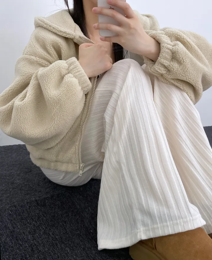 *아방핏후드집업* 뽀글이 후리스 플리스 후드집업 가을 겨울 아우터 집업 오버핏 상세 이미지 30