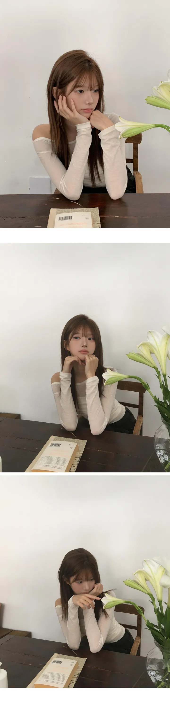 [SET] 히레 레이어드 레이스 볼레로 세트 -3color 상세 이미지 7