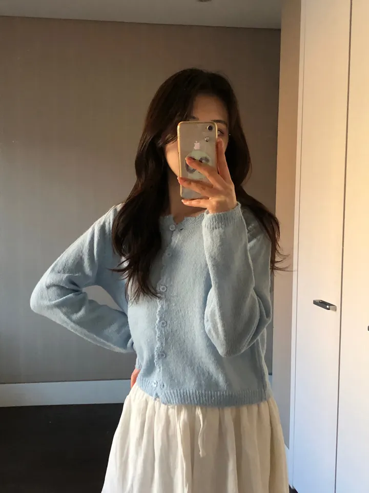 [봄신상/여리핏] 모헤어 러블리 프릴 파스텔 울 가디건 -4colo 상세 이미지 35