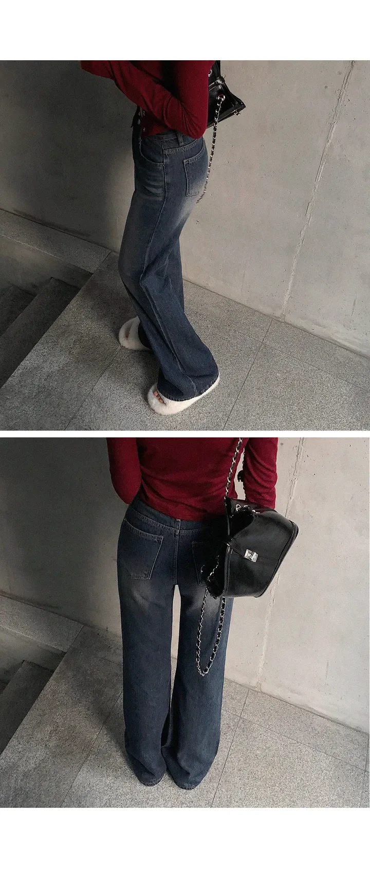 [ 단독/컬러추가! ] 코즈 빈티지 워싱 데님 세미와이드 팬츠 봄빈티지 봄팬츠 봄와이드 봄데님 봄옷 봄신상 상세 이미지 11
