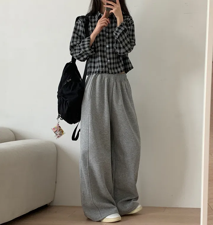 MD소장[핏강추🖤/3기장/밑단스트링] 글루타 절개 뒷 포켓 와이드핏 트레이닝 팬츠 3colors 상세 이미지 5