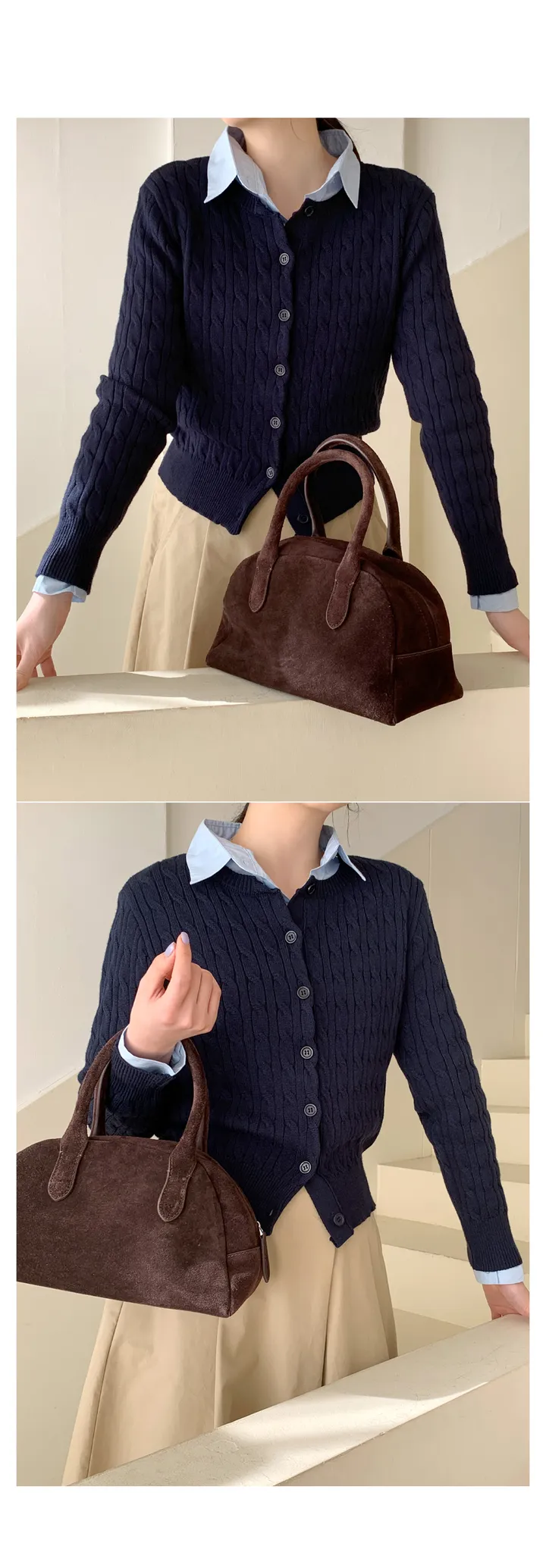 [정사이즈핏/간절기필수-!]클래식꽈니트가디건 상세 이미지 20