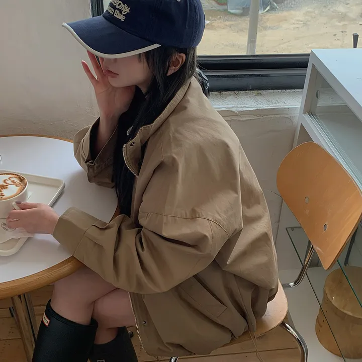 [봄야상💌] 마린 남녀공용 오버핏 배색 워크 야상 자켓 - Jk 상세 이미지 10