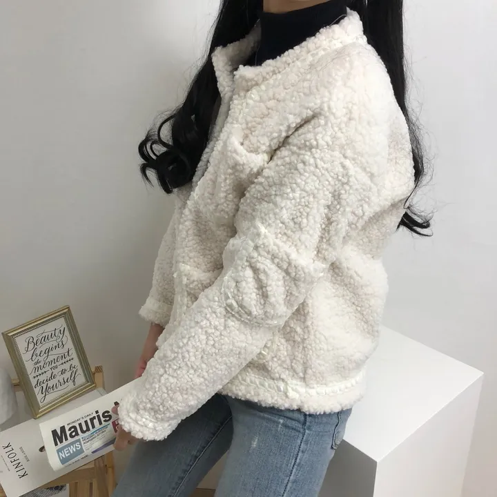 실물이 더 예쁜 3color: 트위드 양털 포켓 무스탕 자켓 상세 이미지 13
