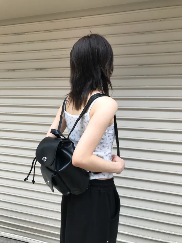 블랙 레더 미니 백팩 상세 이미지 31
